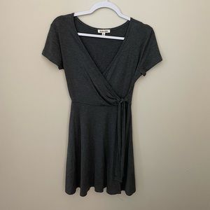 Grey wrap dress